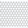 CC MOSAICS WHITE 12X12 MOS. HEXAGON 1X1 Porcelain Mosaic Tile.