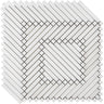 MICRONESIA YAP Thassos, Royal White, Shell Mosaic Tile.
