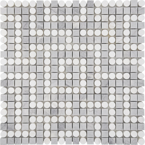 MICRONESIA KOSRAE Lais Gray, Dolomite Mosaic Tile.