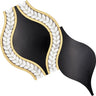 MICRONESIA MARIANA Nero Marquina, Calacatta Gold, Brushed Brass Mosaic Tile.
