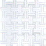 MYKONOS GIALOS Thassos/Blue Celeste Mosaic Tile.