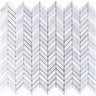 MYKONOS KALAFATI Thassos/Bianco Carrara/Blue Celeste Mosaic Tile.