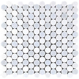 MYKONOS KAPARI Thassos / Blue Celeste / Paper White Mosaic Tile.