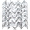 MYKONOS LIVADI Thassos/Carrara/Blue Celeste Mosaic Tile.