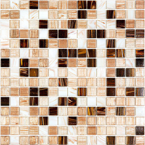 MIX 0.8" Mocco-2(m) Glass Mosaic Tile.