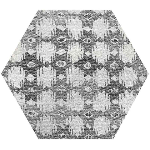 MOVEMENT  HEXAGON DECO GREY Porcelain Mosaic Tile.