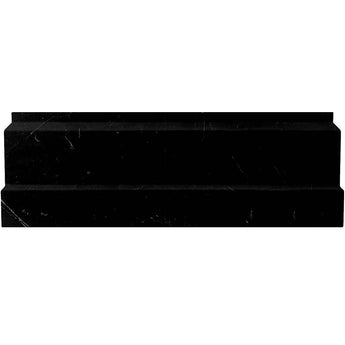 MOLDINGS NERO CHAIR POLISHED 4x4 Eastern Black Mosaic Tile.