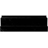 MOLDINGS NERO CHAIR POLISHED 4x4 Eastern Black Mosaic Tile.