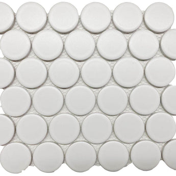 CC Mosaics+ 2" WHITE DOTS MOSAIC.