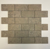 Nova Gray Limestone 2x4 Honed Mosaic Tile.