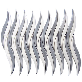 WATERJET PICASSO 9 Bianco Carrara/Bardiglio Mosaic Tile.