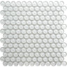 COLOR PALETTE MIRAGE WHITE PENNY GLOSS glass Mosaic Tile.