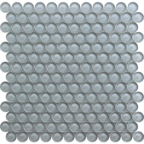 COLOR PALETTE GRAY CLOUD PENNY GLOSS glass Mosaic Tile.