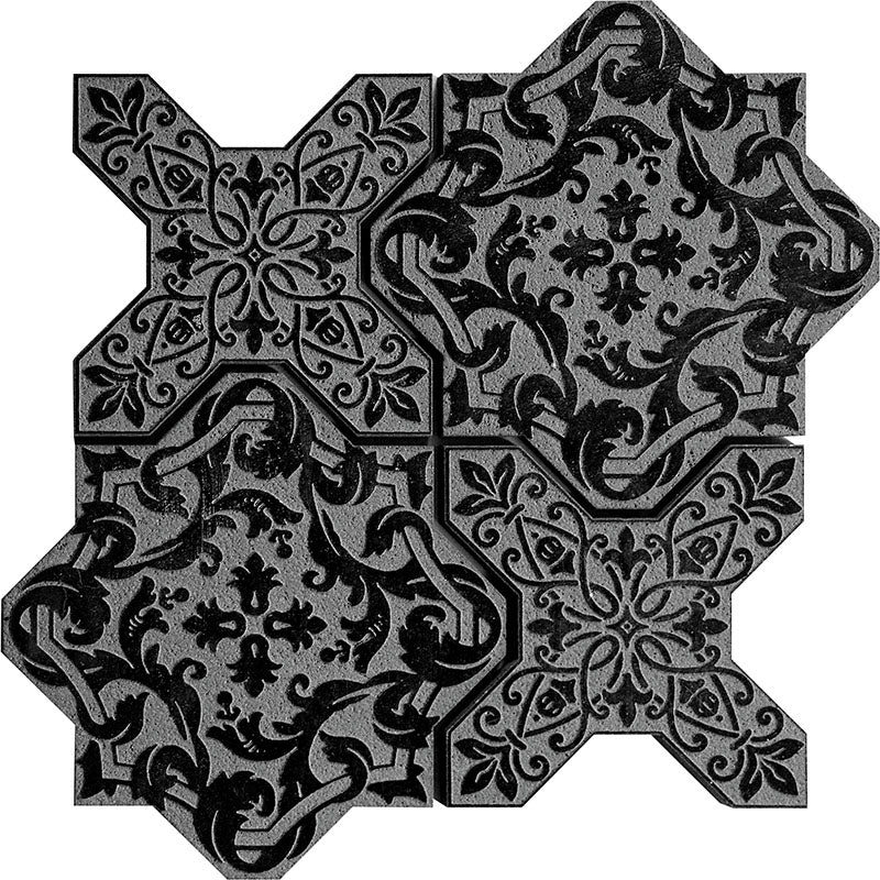 PANTHEON  NUOVO BLACK stone Mosaic Tile.