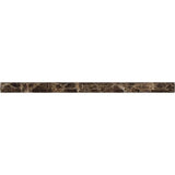 3/4 x 12 Polished Emperador Dark Marble Bullnose Liner.