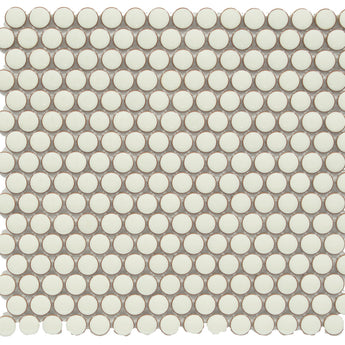 CC Mosaics +PEARL WHITE PENNY ROUND Mosaic Tile.