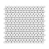 Penny Round White Glossy 11.5 x 12.25 Pebble Mosaic Tile.