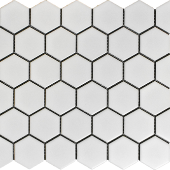 CC MOSAICS WHITE 12X12 MOS. HEXAGON 2X2.