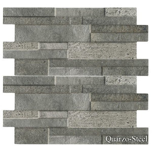 Quarzo Steel 6 1/4″ x 16″ Pool Tile Series.