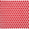Red Penny Round Mosaic Tiles.