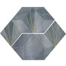 ROCKEFELLER Grey crown Imperial Grey, Brass Mosaic Tile.