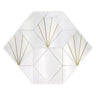 ROCKEFELLER White Crown Glassos, Brass Mosaic Tile.