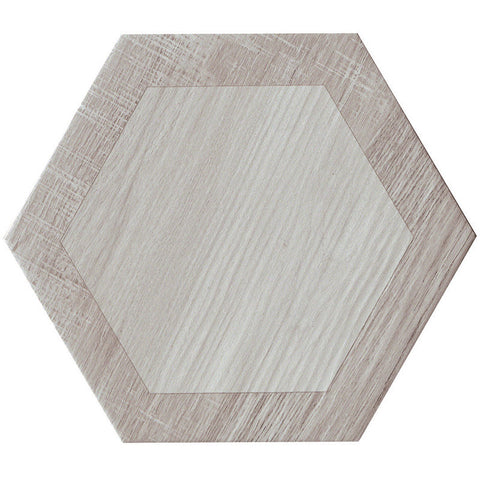 ROYAL WOOD ROYAL WOOD ARGENTO HEX Porcelain Mosaic Tile.