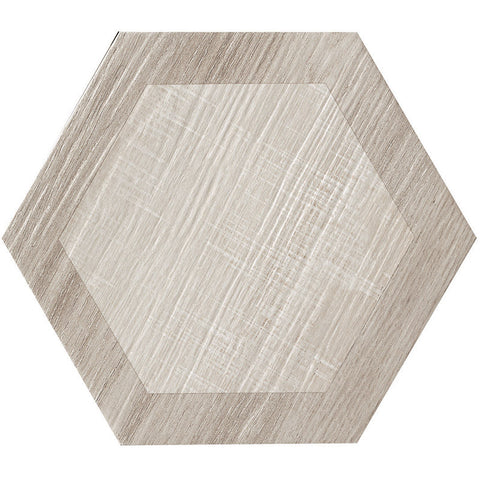 ROYAL WOOD ROYAL WOOD BIANCO HEX Porcelain Mosaic Tile.