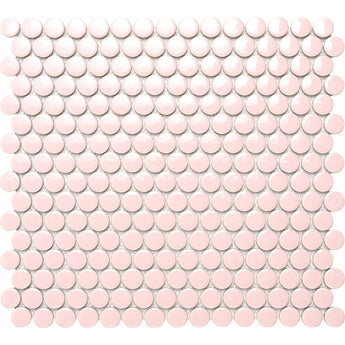 Pink Penny Round Mosaic Tiles - MosaicBros.com