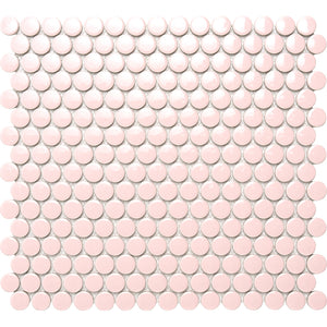 Pink Penny Round Mosaic Tiles - MosaicBros.com
