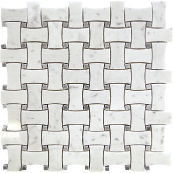 SEATTLE BEACON HILL Bianco Carrara/ Bardiglio Nuvolato Mosaic Tile.