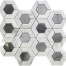 SEATTLE HEIGHTS Bardiglio Nuvolato / Bianco Carrara Mosaic Tile.