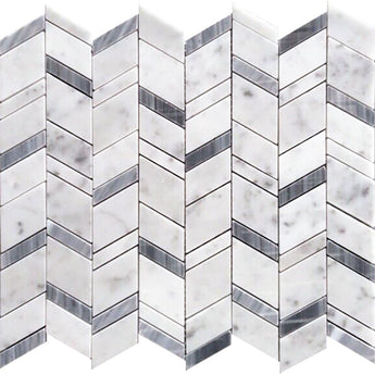 SEATTLE URBAN Bardiglio Nuvolato / Bianco Carrara Mosaic Tile.