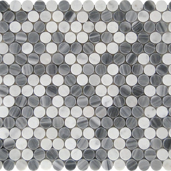 SEATTLE KERRY PARK Bardiglio Nuvolato / Bianco Carrara Mosaic Tile.