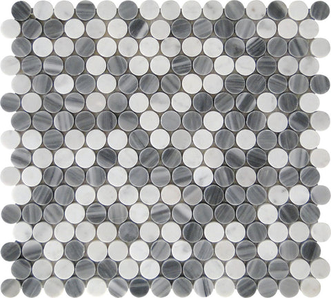 SEATTLE KERRY PARK Bardiglio Nuvolato / Bianco Carrara Mosaic Tile.