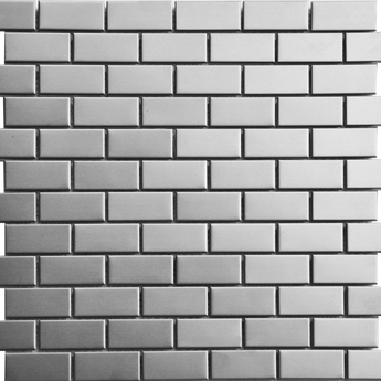 SILVER BRUSHED BRICK MOS 12X12.
