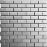 SILVER BRUSHED BRICK MOS 12X12.