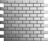 SILVER BRUSHED BRICK MOS 12X12.