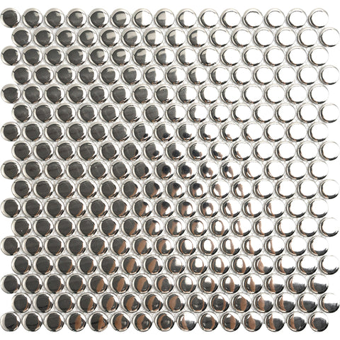 Silver Star Penny Round Mosaic Tiles - MosaicBros.com