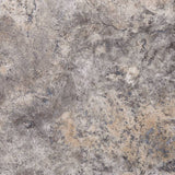 18 x 18 Filled and Honed Silver Travertine Tile.