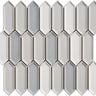 Silver Color Blend Ivy Picket Porcelain Mosaic Tile - MosaicBros.com