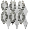 WATERJET SPECCHIO Bianco Carrara, Glass Mosaic Tile.