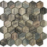 SIERRA PONDEROSA HEX Glass Mosaic Tile.