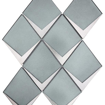 SAINT TROPEZ Saint Tropez Sage Glass Mosaic Tile.