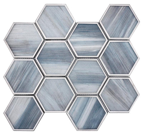 SAINT TROPEZ Saint Tropez Daybreak Glass Mosaic Tile.