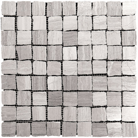 SAVANNAH PLANTATION Wooden Gray Mosaic Tile.