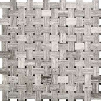SAVANNAH ARDSLEY PARK Wooden Gray / Athens Gray Mosaic Tile.