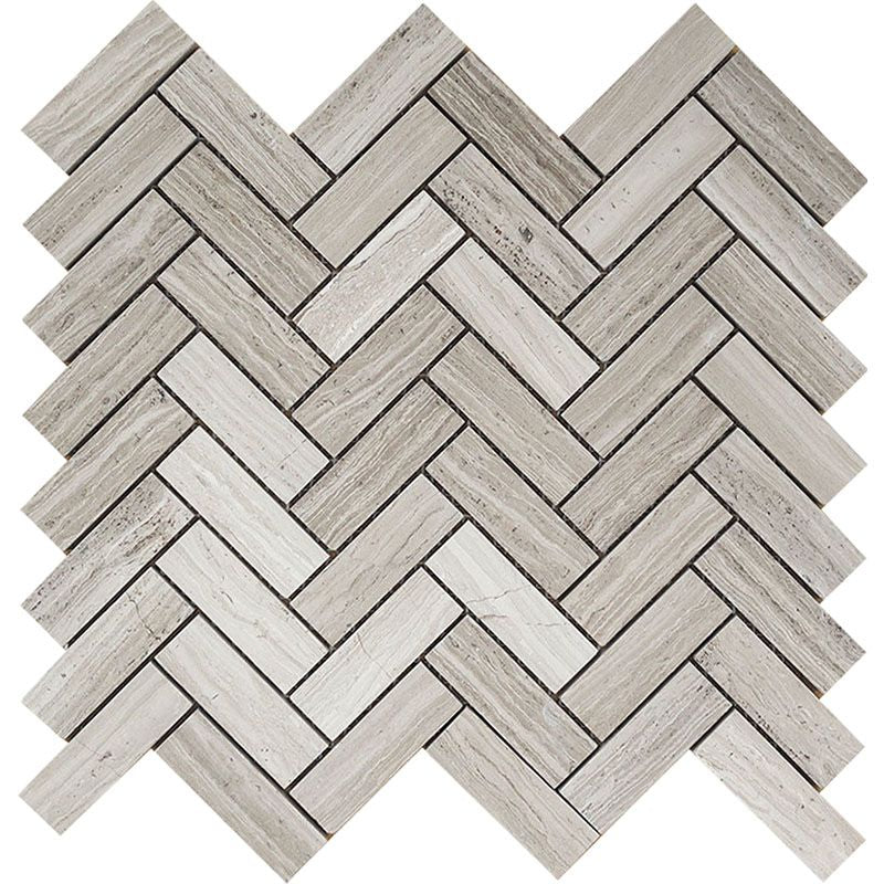 SAVANNAH DIXON PARK Wooden Gray Mosaic Tile.