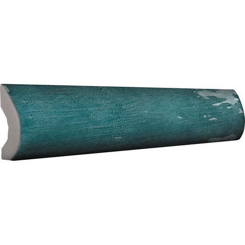 SATIN Satin Quetzal PENCIL BULLNOSE Ceramic Tile.