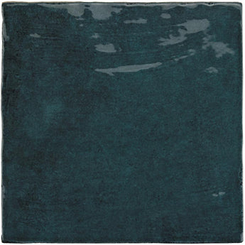 SATIN Satin Quetzal 5x5 Ceramic Tile.